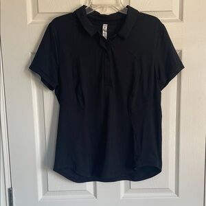 lululemon athletica Classic Black Polo Shirt Size 12